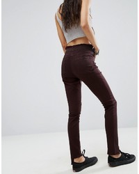 Asos Deconstructed Skinny Pants With Raw Edge Waistband