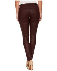 AG Adriano Goldschmied The Leggings Ankle In Leatherette Light Deep Currant Casual Pants