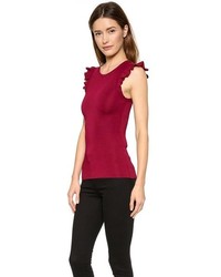 Torn By Ronny Kobo Paola Knit Ruffle Top