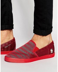 Burgundy Slip-on Sneakers