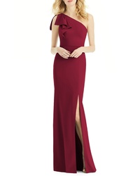 After Six Bow One Shoulder Gown