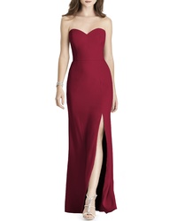 After Six Strapless Crepe Trumpet Gown