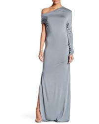 Young Fabulous & Broke One Shoulder Long Sleeve Ruched Maxi Dress