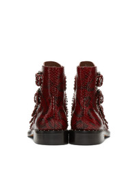 Givenchy Red Python Multi  Boots