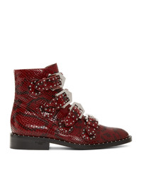 Givenchy Red Python Multi  Boots