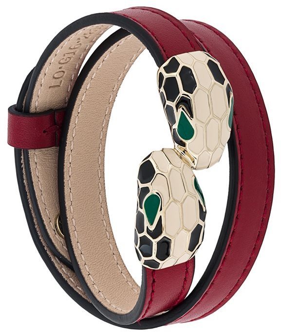 Bulgari Snake Embellished Double Bracelet, $320  | Lookastic