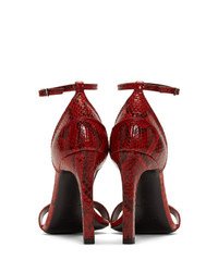 Givenchy Red Python Heeled Sandals