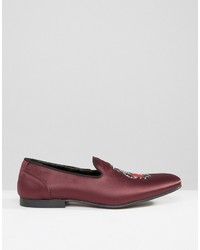 Asos Formal Loafers With Snake Embroidery And Jewel