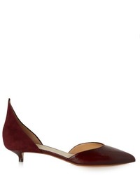 Francesco Russo Snakeskin And Suede Point Toe Pumps
