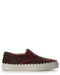 Chloé Chlo Ivy Low Top Calf Hair Slip On Trainers