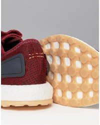 adidas Pure Boost Sneakers In Burgundy Ba8895