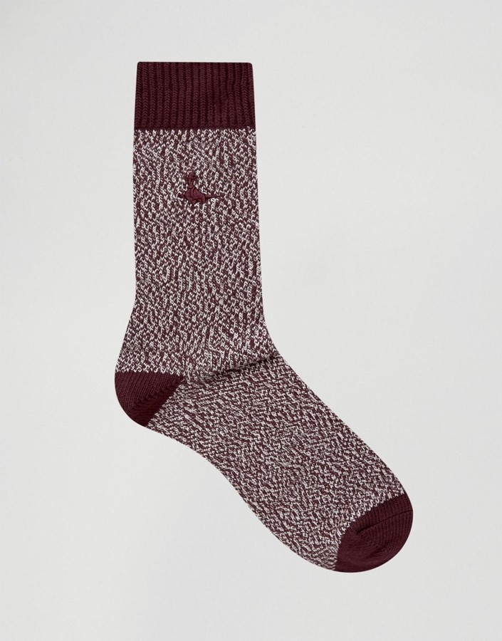 burgundy boot socks