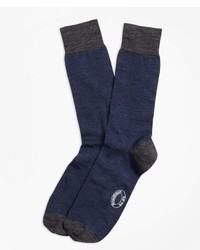 Brooks Brothers Marled Color Block Wool Blend Socks