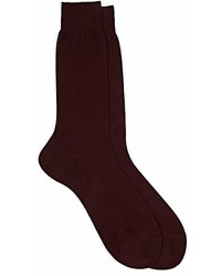Barneys New York Piqu Knit Mid Calf Socks