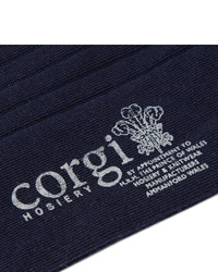 Corgi Ribbed Cotton Blend Socks