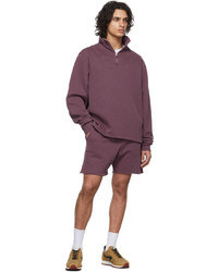 Les Tien Burgundy French Terry Yacht Shorts