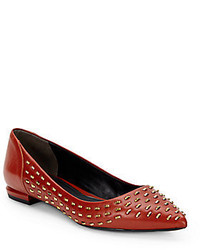 Kenneth Cole Roland Studded Leather Point Toe Flats