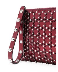 RED Valentino Red Studded Clutch Bag