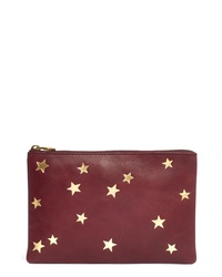 Madewell Star Embossed Leather Pouch Clutch