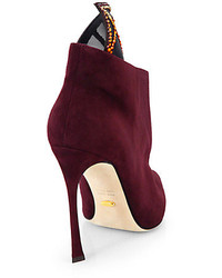 Sergio Rossi Atalia Embellished Suede Booties