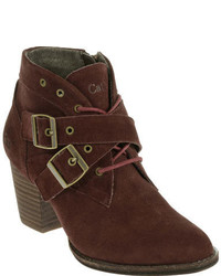 Caterpillar Briony Waterproof Ankle Boot Brandy Burgundy Leathersuede Boots