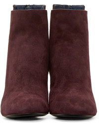 Proenza Schouler Burgundy Suede Ankle Boots