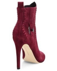 Rebecca Minkoff Ridley Suede Peep Toe Booties