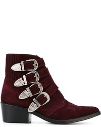Toga Pulla Western Buckle Ankle Boots