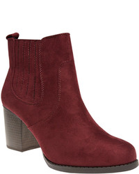 Wet Seal Faux Suede Heeled Gore Booties
