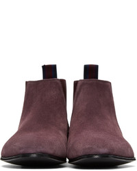 Paul Smith Burgundy Suede Marlowe Chelsea Boots