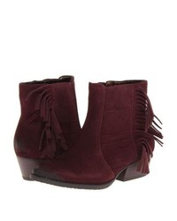 Kenneth Cole Reaction Raw Dy Zip Boots Burgundy Suede