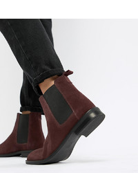 ASOS DESIGN Wide Fit Aura Suede Chelsea Ankle Boots