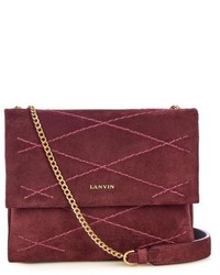 Lanvin Mini Sugar Quilted Suede Cross Body Bag