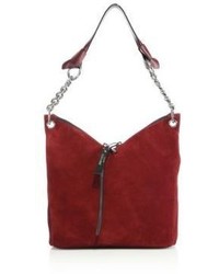 Jimmy Choo Small Raven Suede Chain Shoulder Bag