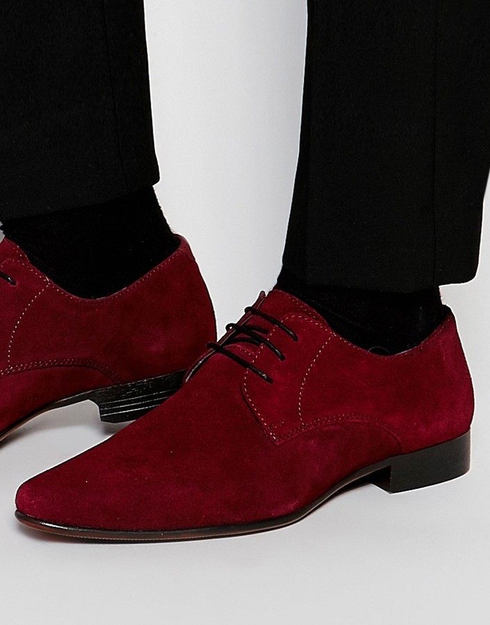 maroon suede shoes