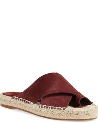 Burgundy Suede Espadrilles