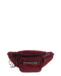 Burgundy Suede Fanny Pack