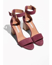 Other Stories Almond Toe Suede Sandals