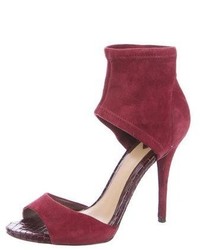 Brian Atwood B Suede Ankle Cuff Sandals