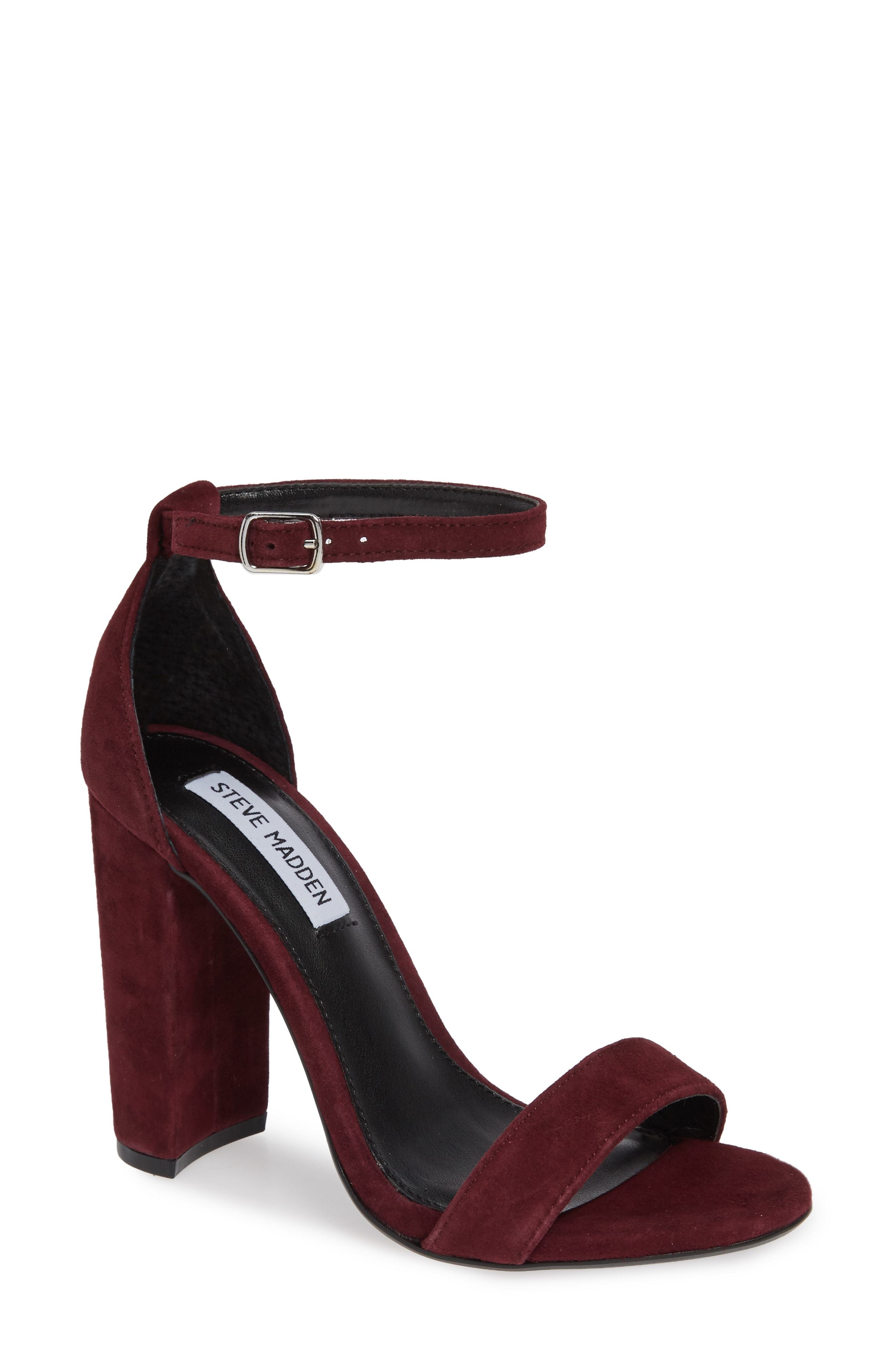 burgundy steve madden heels