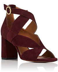 Chloé Graphic Leaves Suede Sandals