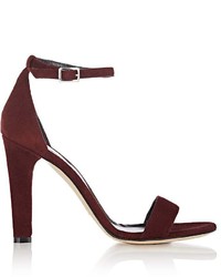 Barneys New York Suede Ankle Strap Sandals
