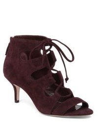 Delman Tryst Suede Lace Up Booties