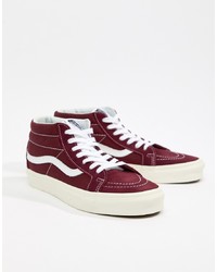 Vans Sk8 Mid Reissue Trainers In Red 