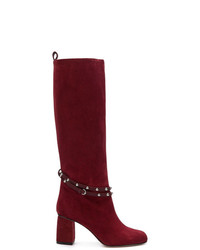 RED Valentino Flower Puzzle Knee Length Boots
