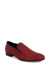 Burgundy Suede Loafers
