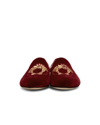 Versace Red Medusa Loafers