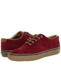 Sperry Top-Sider Striper Cvo Suede Lace Up Casual Shoes Burgundy