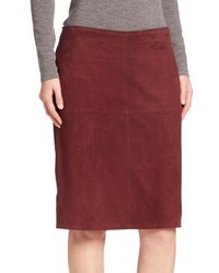 Eileen Fisher Suede Pencil Skirt
