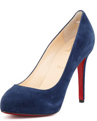 Christian Louboutin New Declic Suede Red Sole Pump